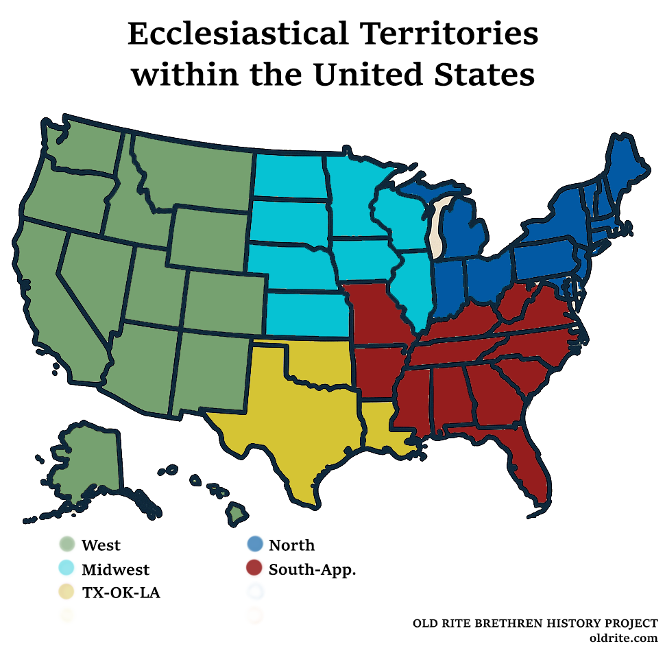 updated map of U.S. ecclesiastical territotries